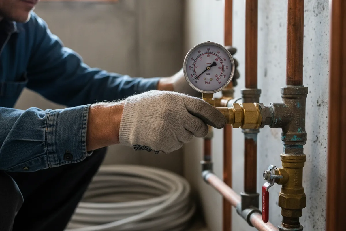 Pressure testing a repaired line during Water Line Repair in Autaugaville
